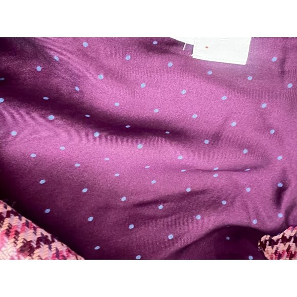 J. Jill Womens XL Pink Houndstooth Blazer One Button Career Jacket NWT - Picture 5 of 12